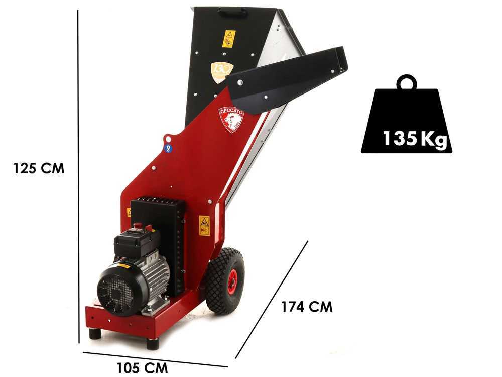 Häcksler mit Elektromotor Ceccato Tritone Maxi Electric - Dreiphasig 7.5 PS-Neuware